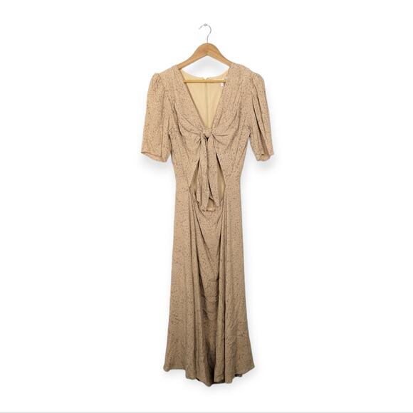 Wayf Dresses & Skirts - NWT WAYF Rosalind Cheetah Print Tie Front Dress